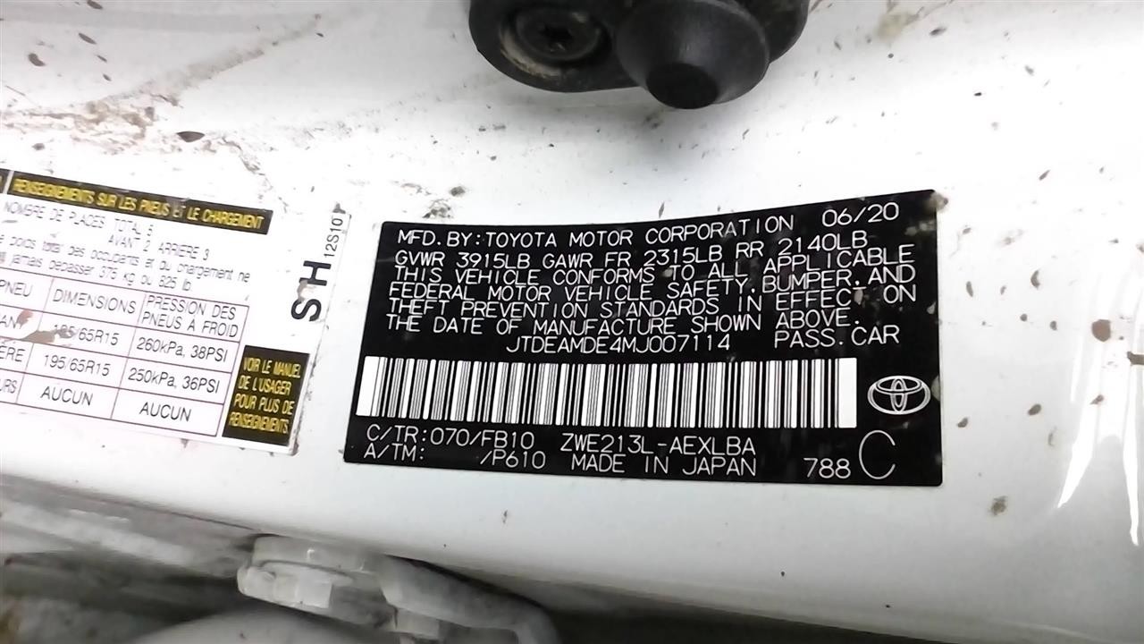 Used Engine Control Module (ECM) fits: 2021 Toyota Corolla Electronic Control Mo