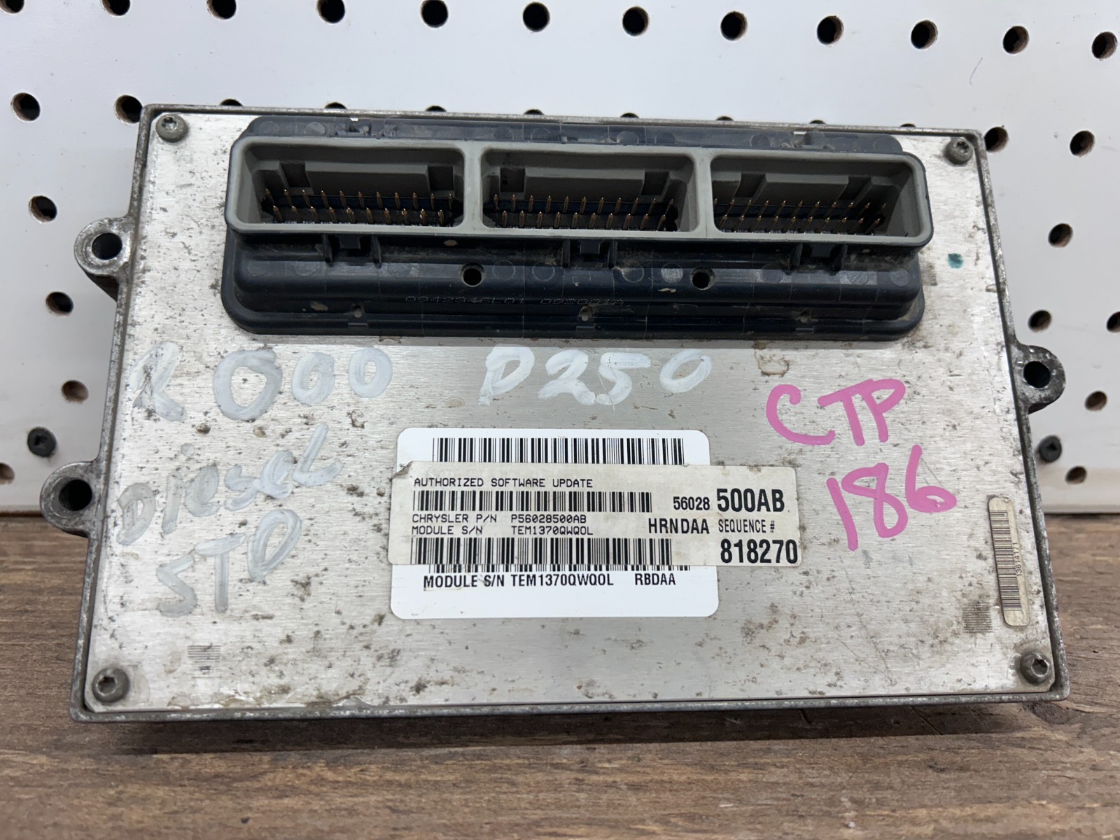 2001 Dodge Ram 2500 3500 5.9L 24V Cummins Diesel, PCM, MT P56028500AB Manual