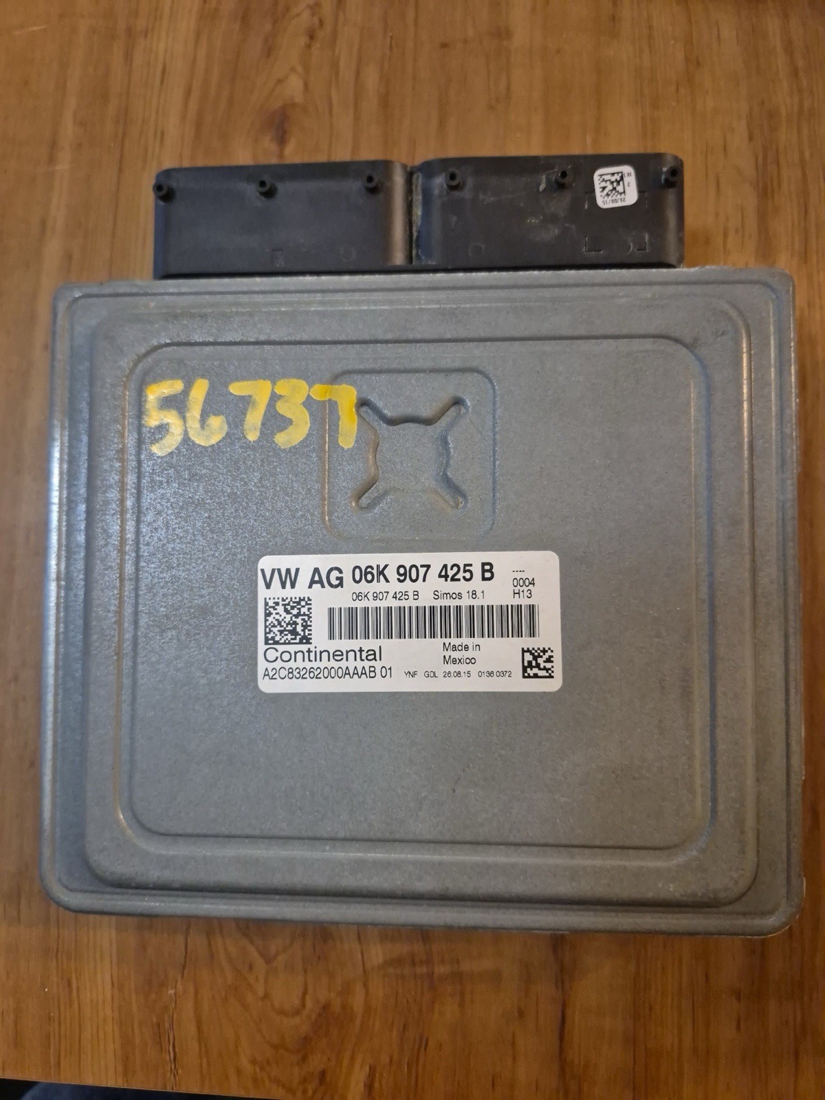 2015-2016 Volkswagen Golf 1.8L 2.0L Engine Control Module ECM OEM 06K907425B *J