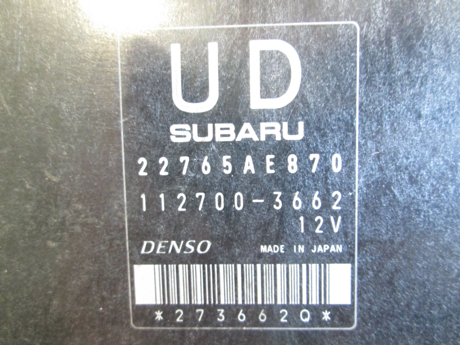 2013 Subaru XV Crosstrek Engine Computer Control Module ECU ECM 22765AE870 OEM