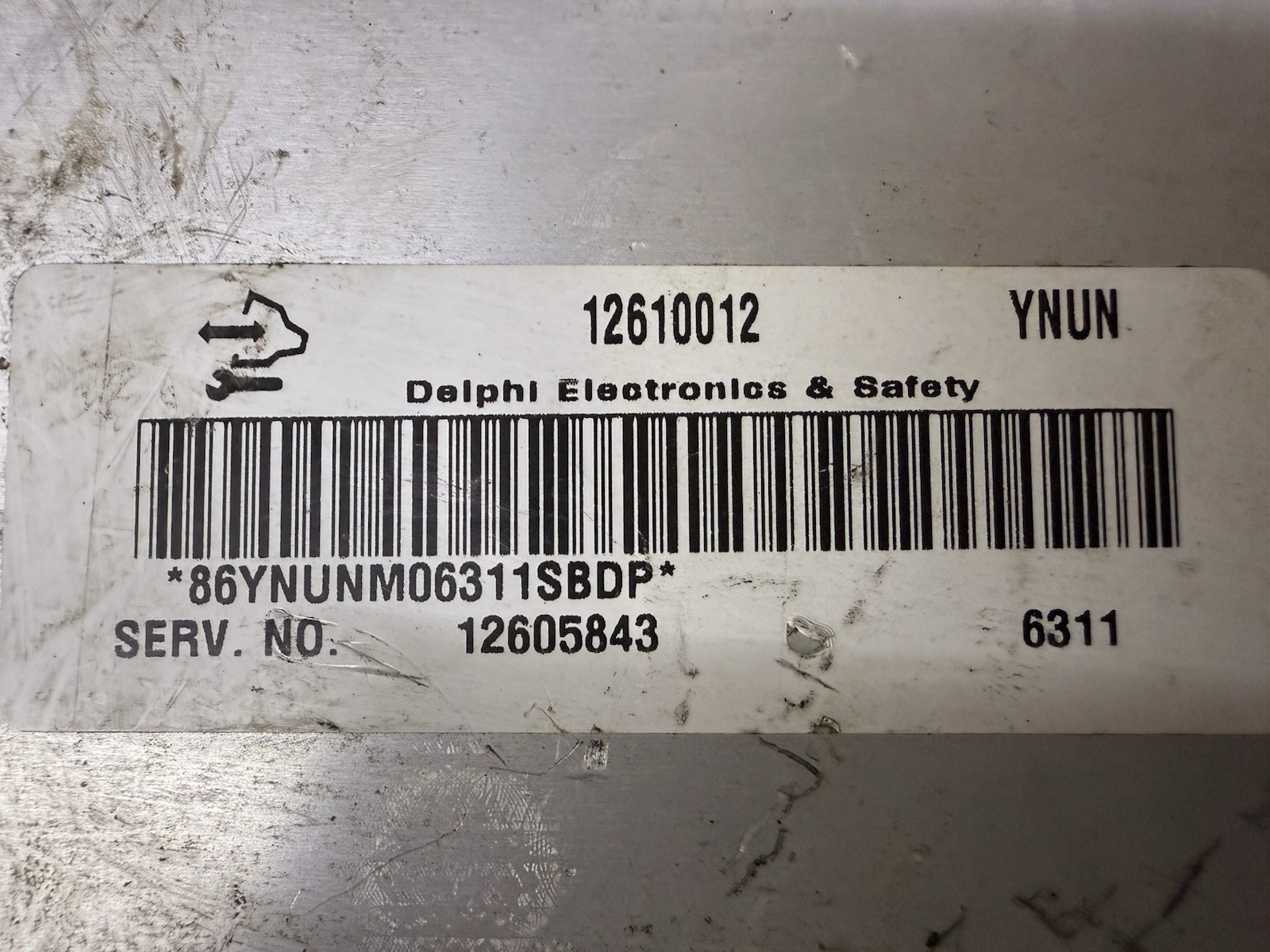 2007 CHEVY HHR 2.4L ENGINE AT, ECM ELECTRONIC CONTROL MODULE 12610012 12605843