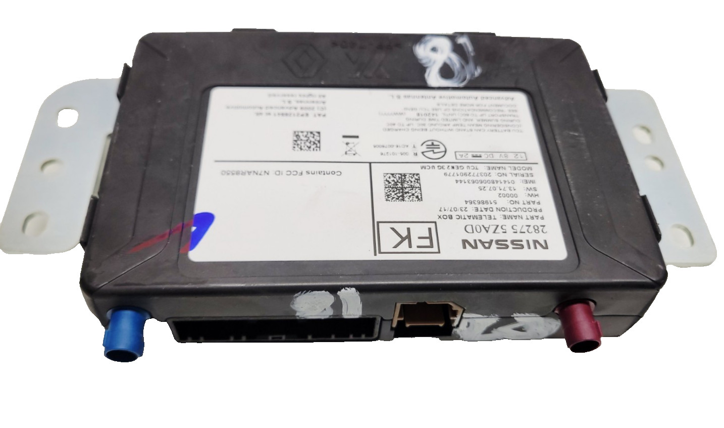 2018-2019 Infiniti Q70 Q70L Telematics Control Module 282755ZA0D
