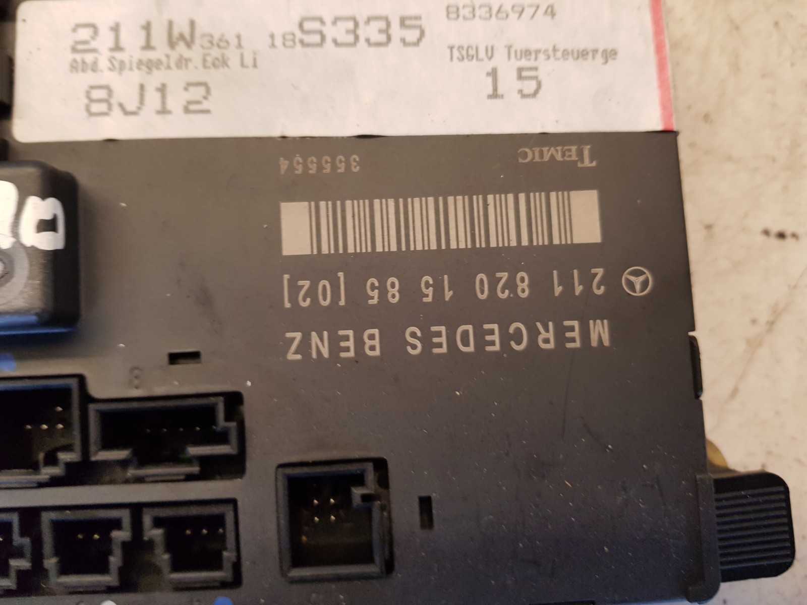 Mercedes E Class Door Control Module a2118201585 Passenger Front w211 door ecu
