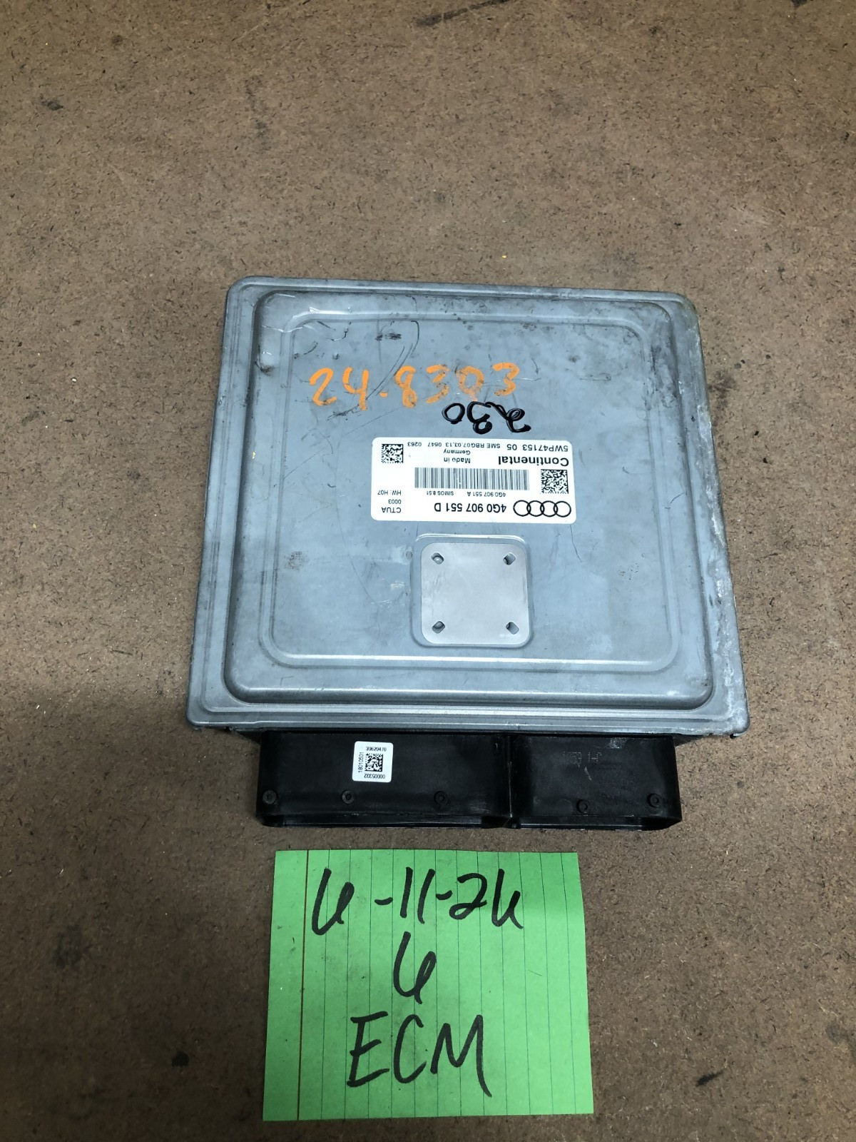 13 14 15 Audi A6 Engine Computer Control Module Ecm 3.0 4G0907551D
