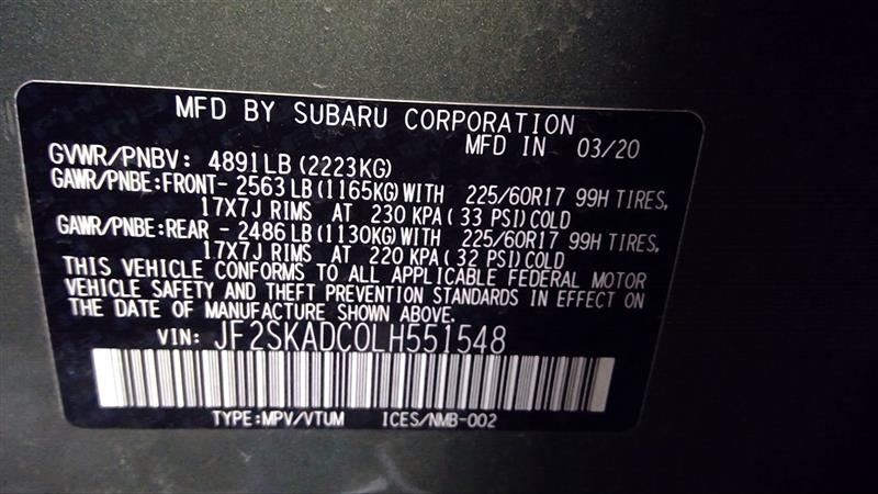 Engine ECM Electronic Control Module ID 22765AN461 Fits 19-20 FORESTER 1478677