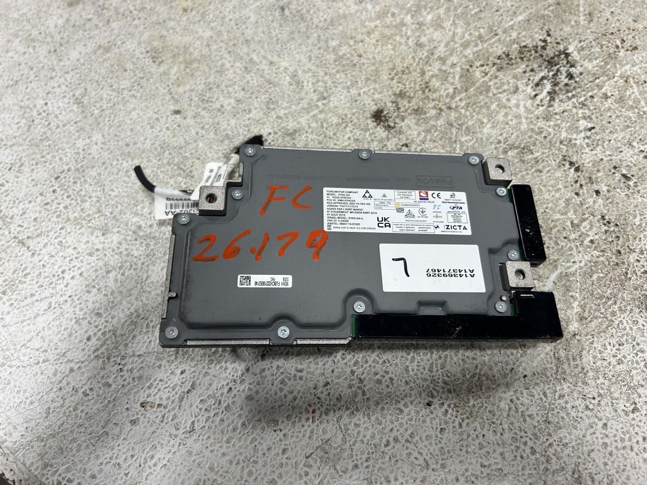2022 FORD BRONCO Communication Sync Control Module OEM Part Number PU5T14G670PMG