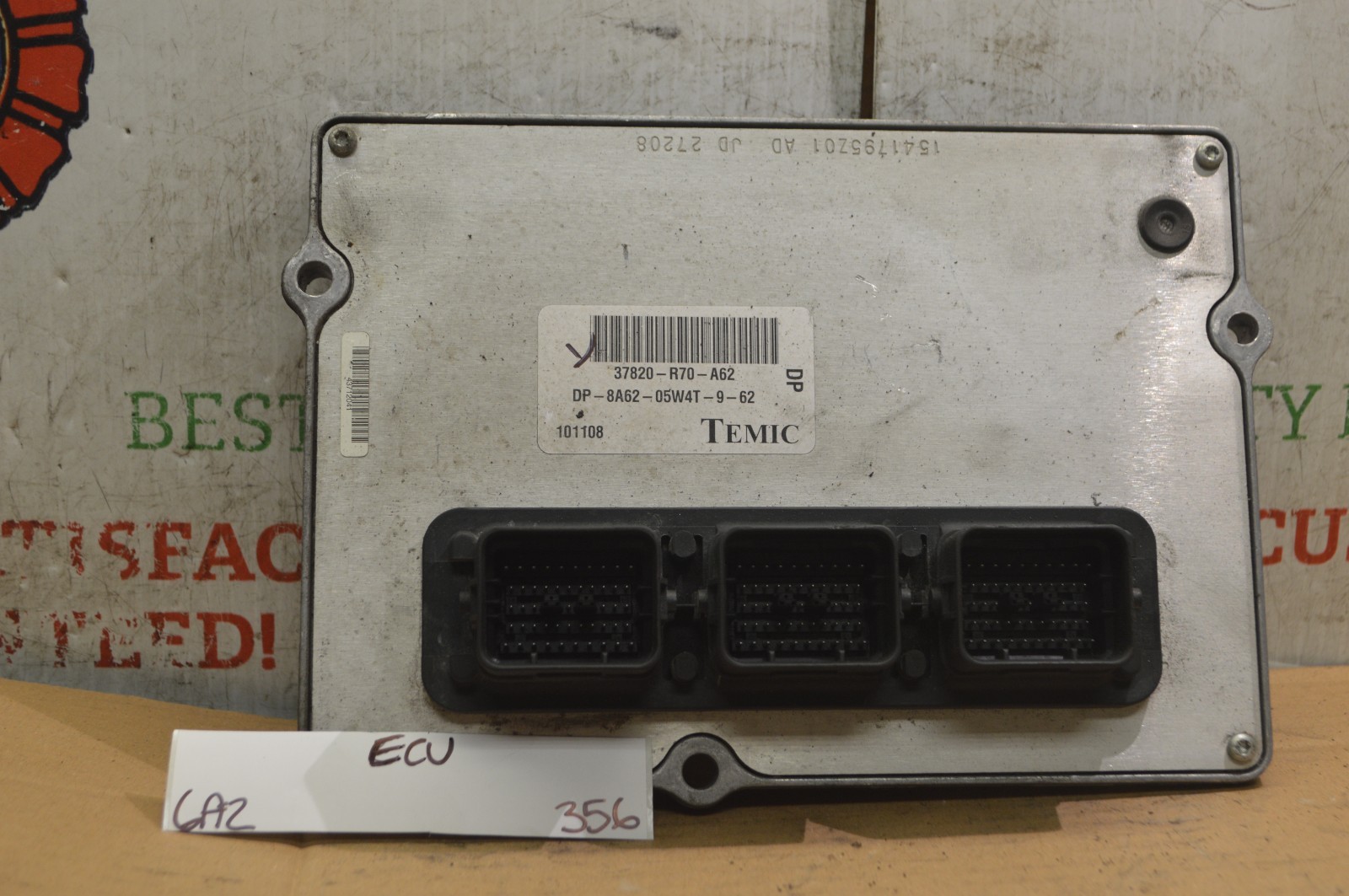 2008-09 Honda Accord ECU 37820R70A62 Engine Control Unit Module 356-6A2