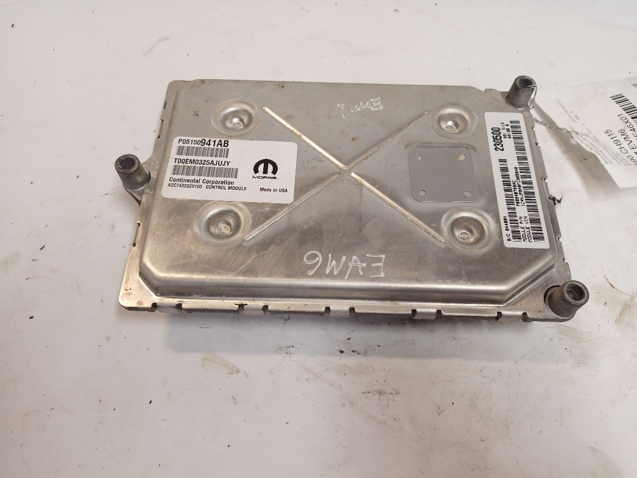 05150941AB ECM Engine Control Module from 2015 Jeep Patriot 2.0L 10821445