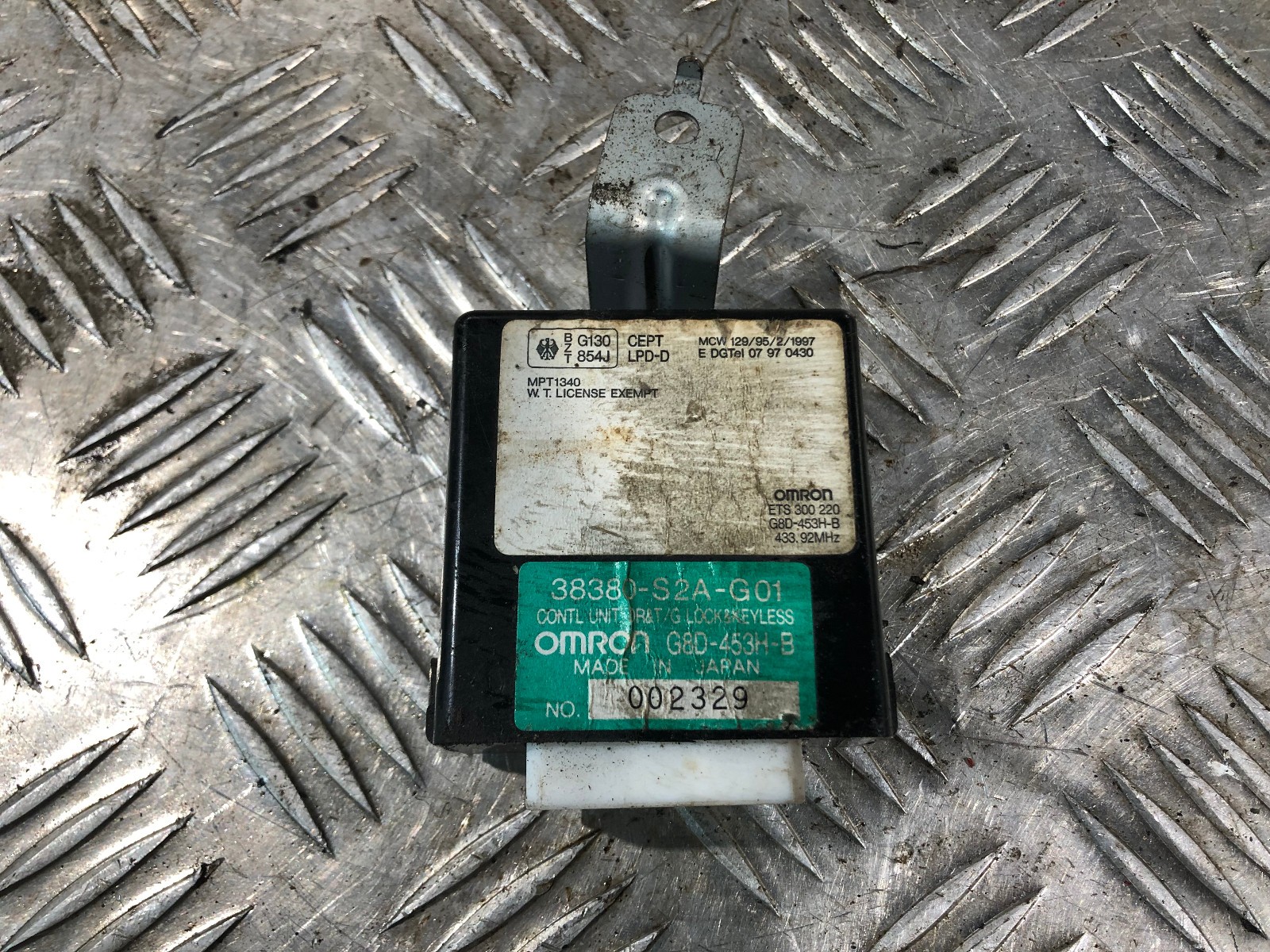 HONDA S2000 REMOTE KEYLESS ENTRY CONTROL UNIT 38380-S2A-G01 OMRON G8D-453H-B