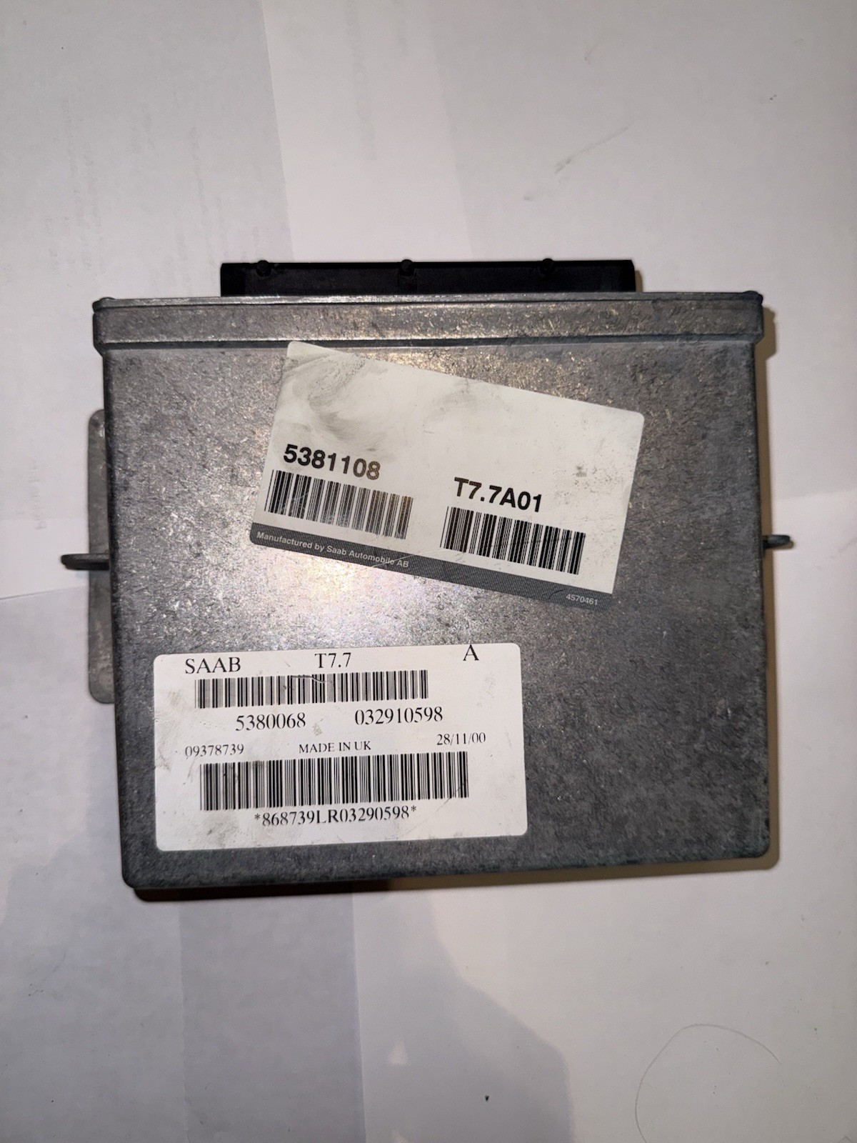 1999-2003 SAAB 9-3 OEM ENGINE COMPUTER CONTROL MODULE ECU 5169990 T7.7A0 5380068