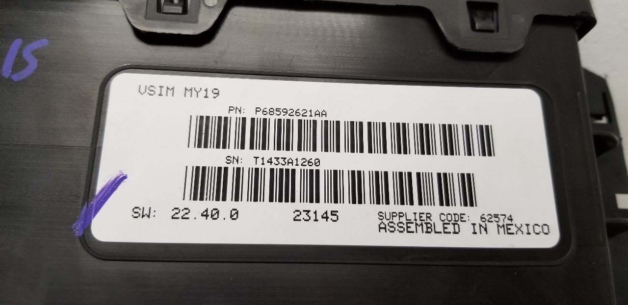 23 DODGE RAM 5500 MULTIFUNCTION CONTROL MODULE 68592621AA