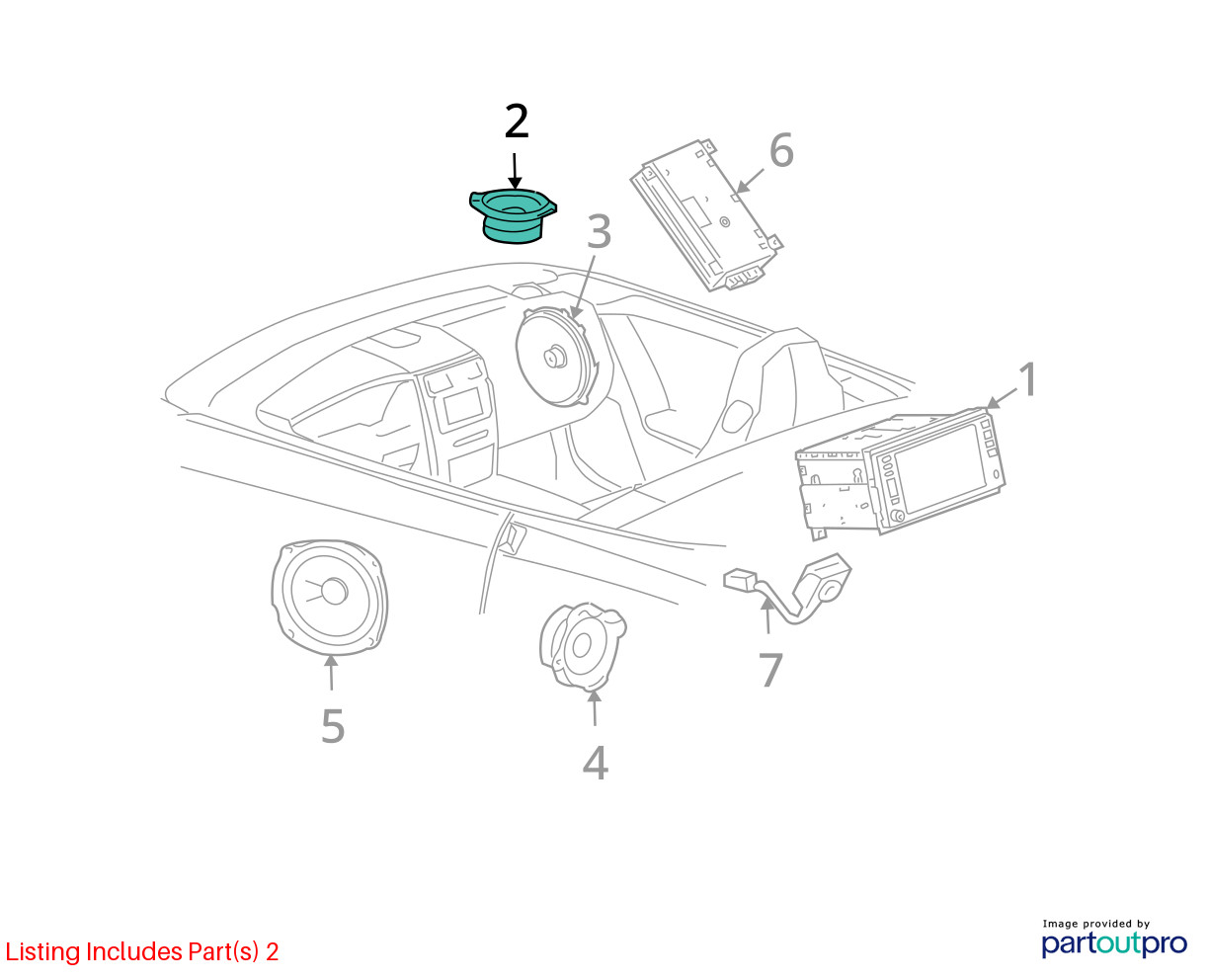 2005-2013 Chevrolet Corvette C6 Door Speaker Delco Electronics OEM