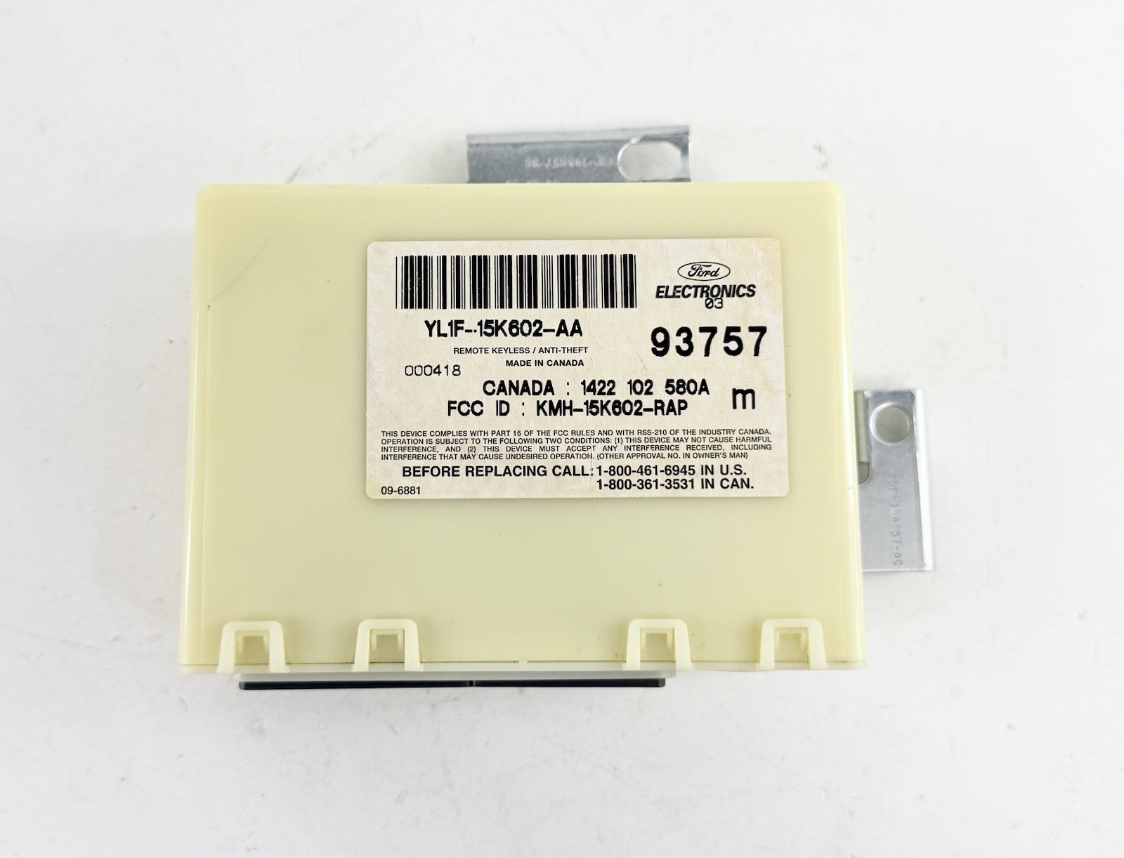 1998-2003 Ford F150 Expedition Remote Keyless Anti-Theft Module YL1F-15K602-AA