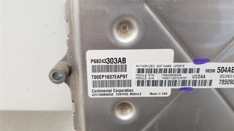 17 DODGE RAM 1500 ECM ENGINE CONTROL MODULE 5.7L 68243303AB