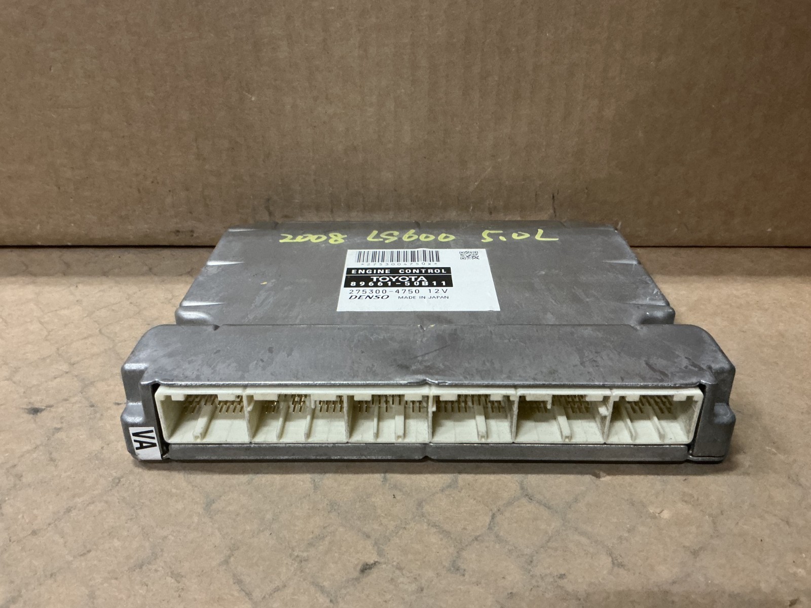 2008 LEXUS LS600H 5.0L ENGINE COMPUTER CONTROL MODULE ECU ECM OEM 89661-50B11
