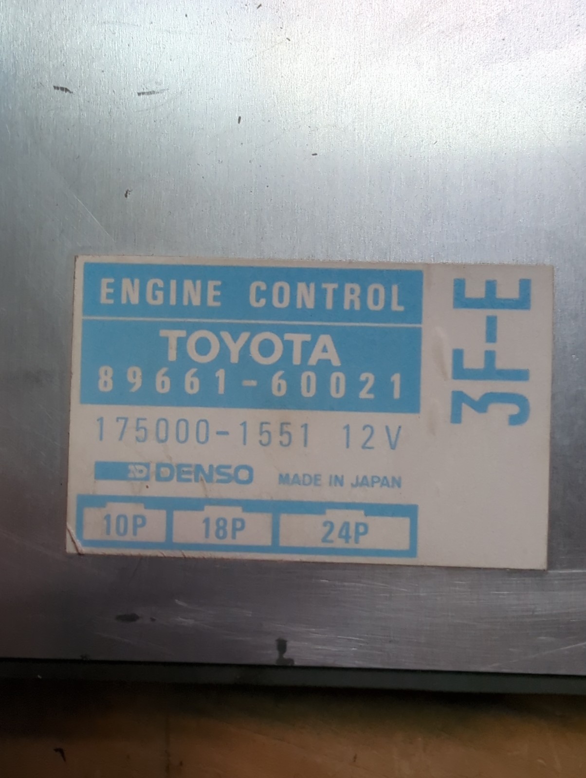 88-92 Toyota LandCruiser FJ62 FJ80 3FE Engine Computer ECU 89661-60021 Land FJ