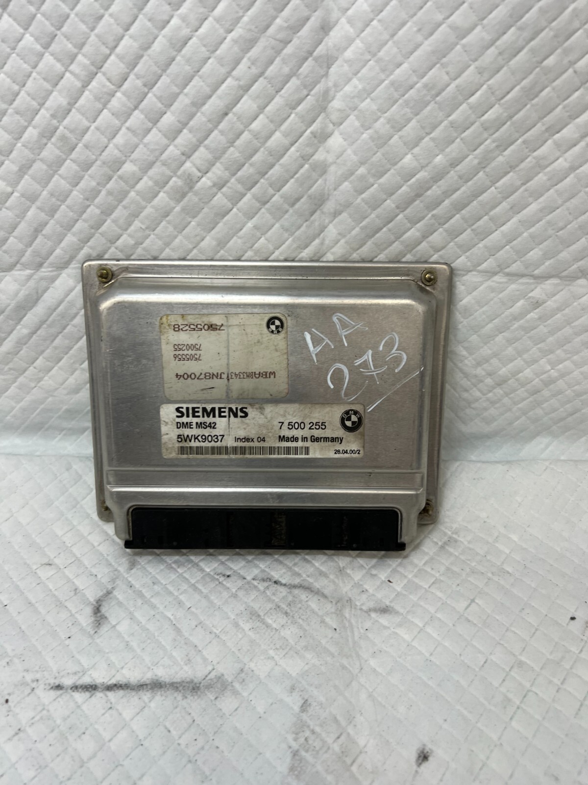 2000 BMW 323 ECU Engine Control Unit Module ECM 7 500 255 OEM (AA 273)AM