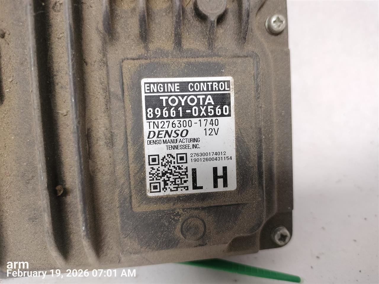 89661-0X560 ENGINE CONTROL COMPUTER OEM 19-20 TOYOTA CAMRY 1YR WRNTY 896610X560