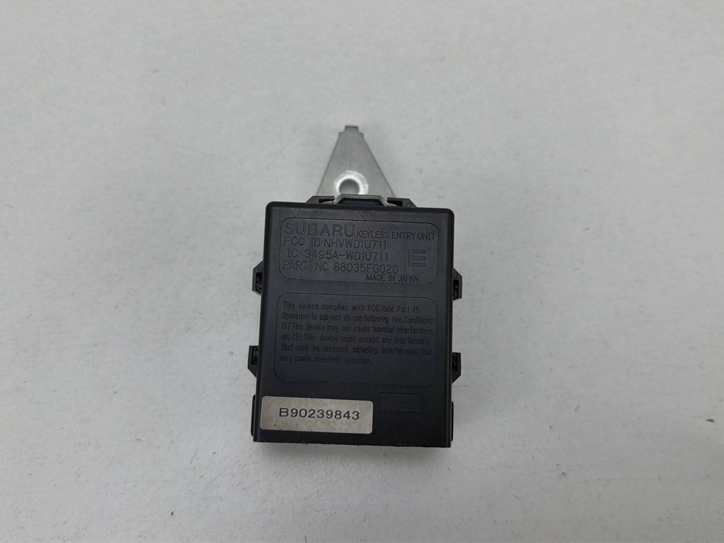 2008-2009 Subaru Impreza Keyless Entry Control Unit Module OEM