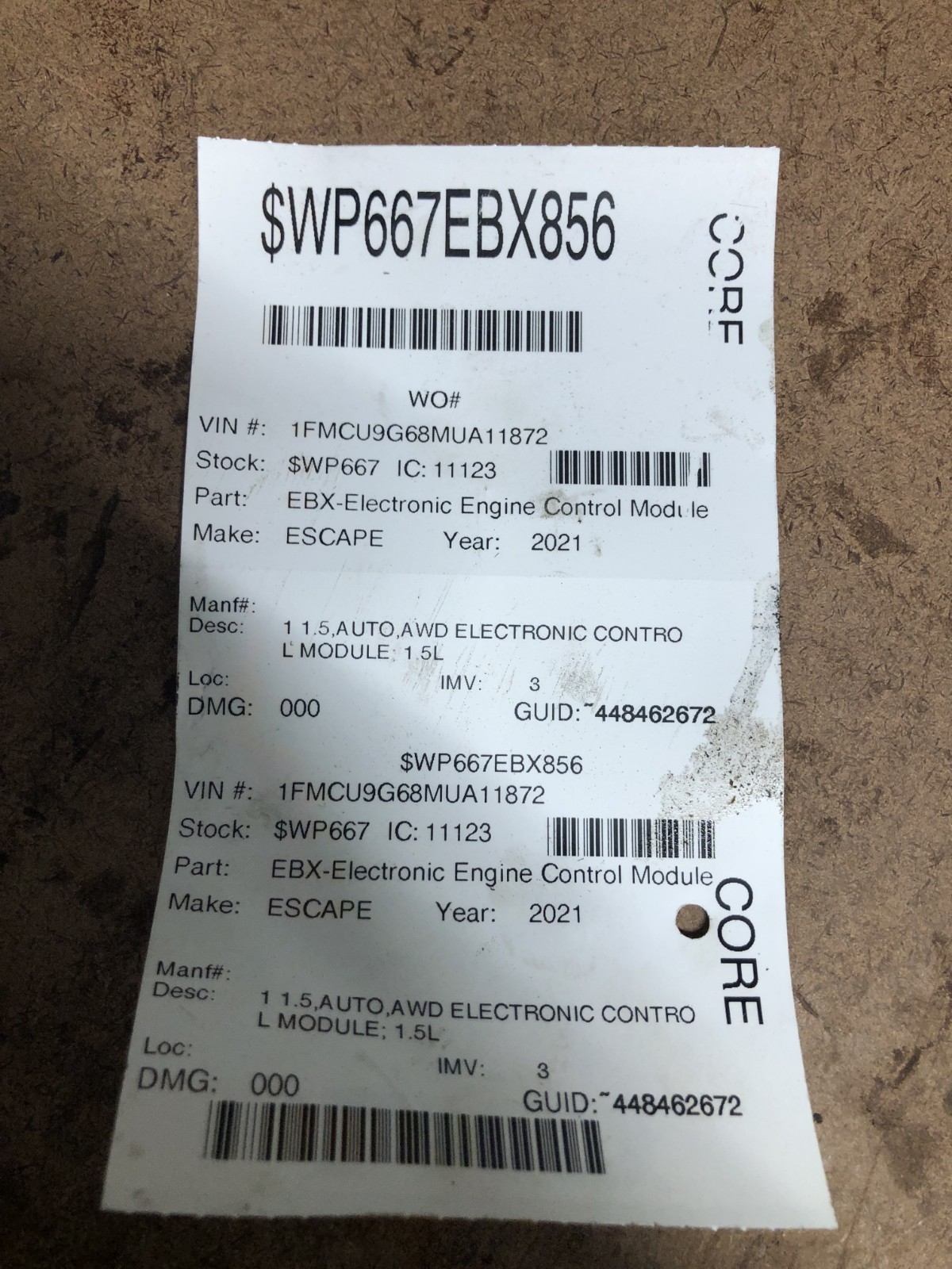 21 Ford Bronco Escape Engine Control Module Computer Ecm LX6A-12A650-ZA Plugs