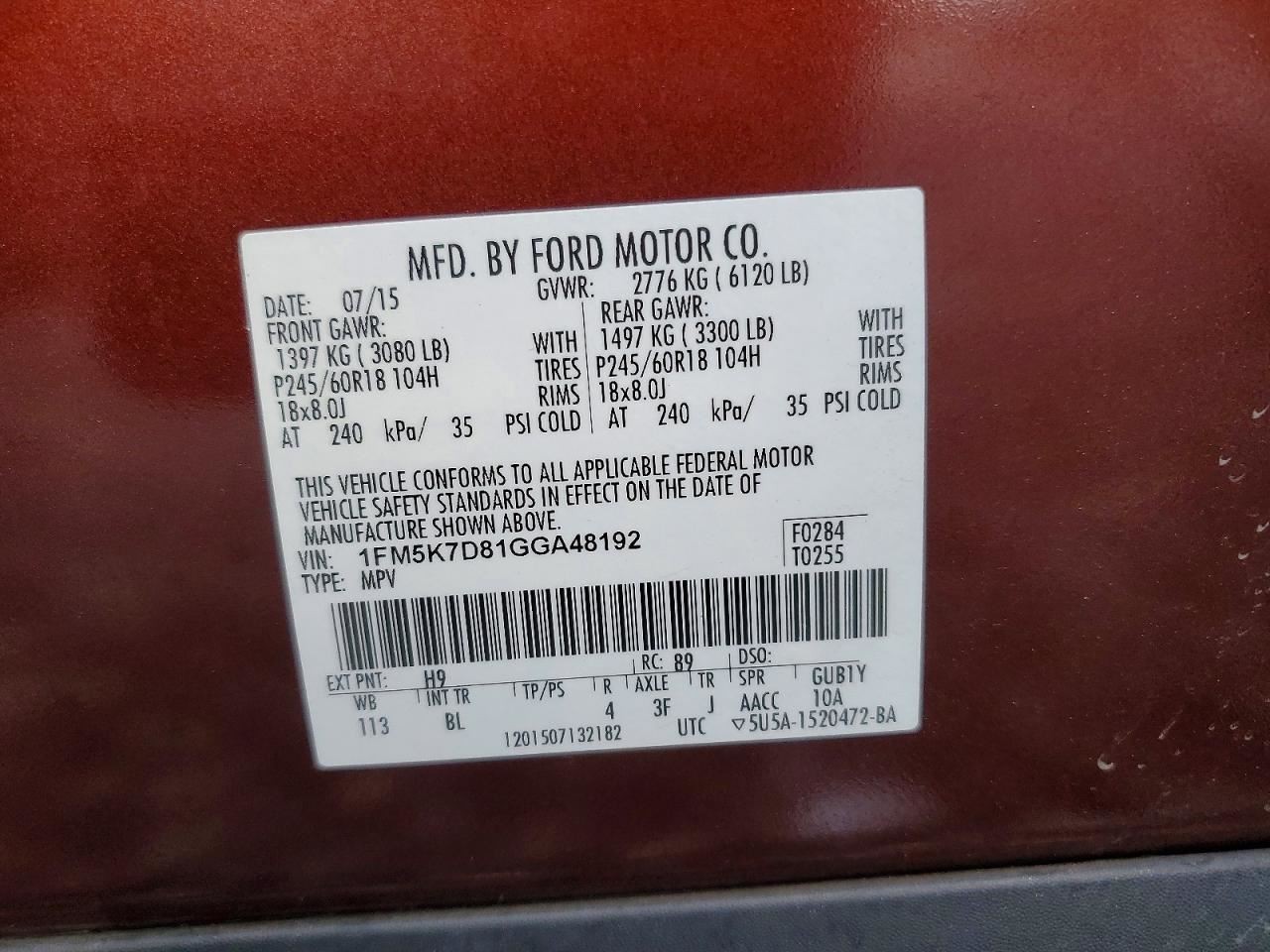 Engine ECM Electronic Control Module 3.7L Fits 17-20 LINCOLN CONTINENTAL 5039534