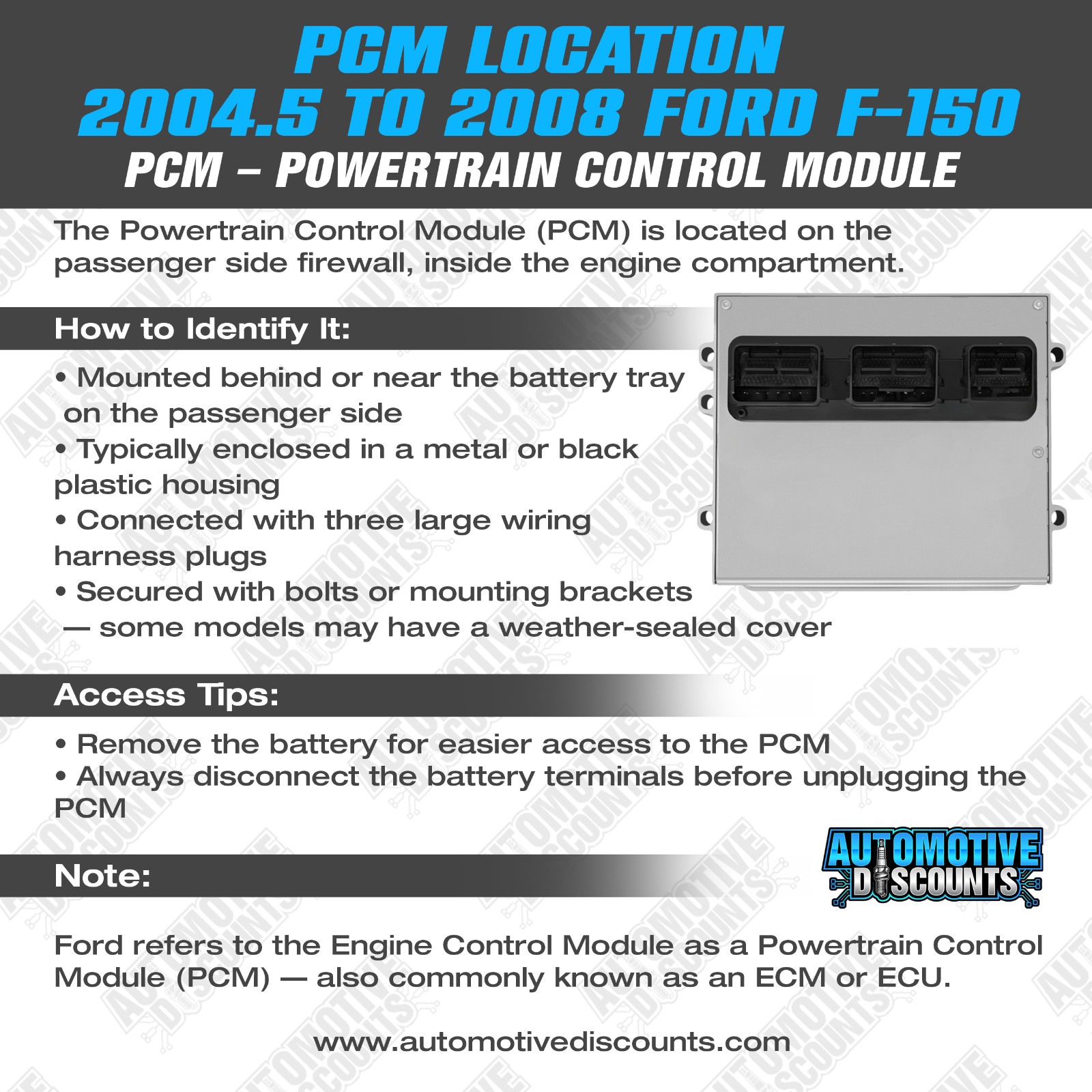 2007-2008 Ford F150 5.4L ECU ECM PCM Engine Computer Module P/N 7L3A-12A650-GAF