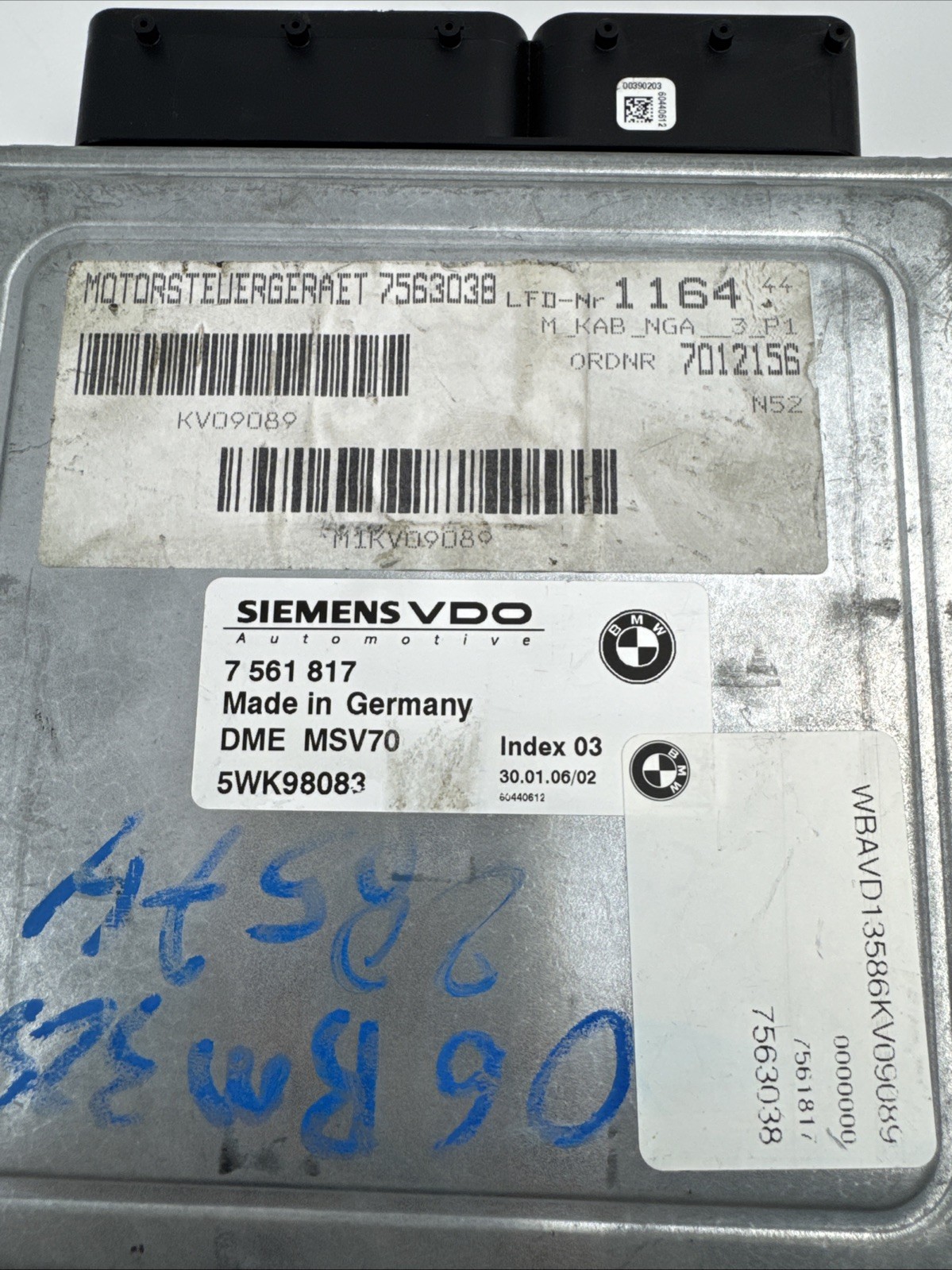 2006 BMW 330xi E90 ENGINE CONTROL MODULE COMPUTER MSV70 OEM ECU ECM DME 7561817