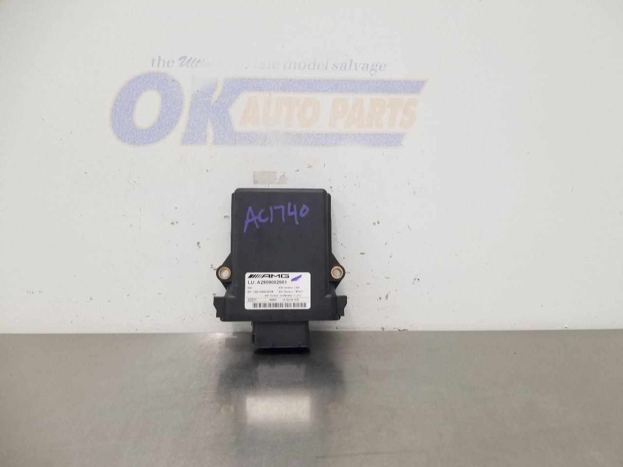 19 MERCEDES BENZ AMG GT63S X290 REAR DIFFERENTIAL CONTROL MODULE 2909002801