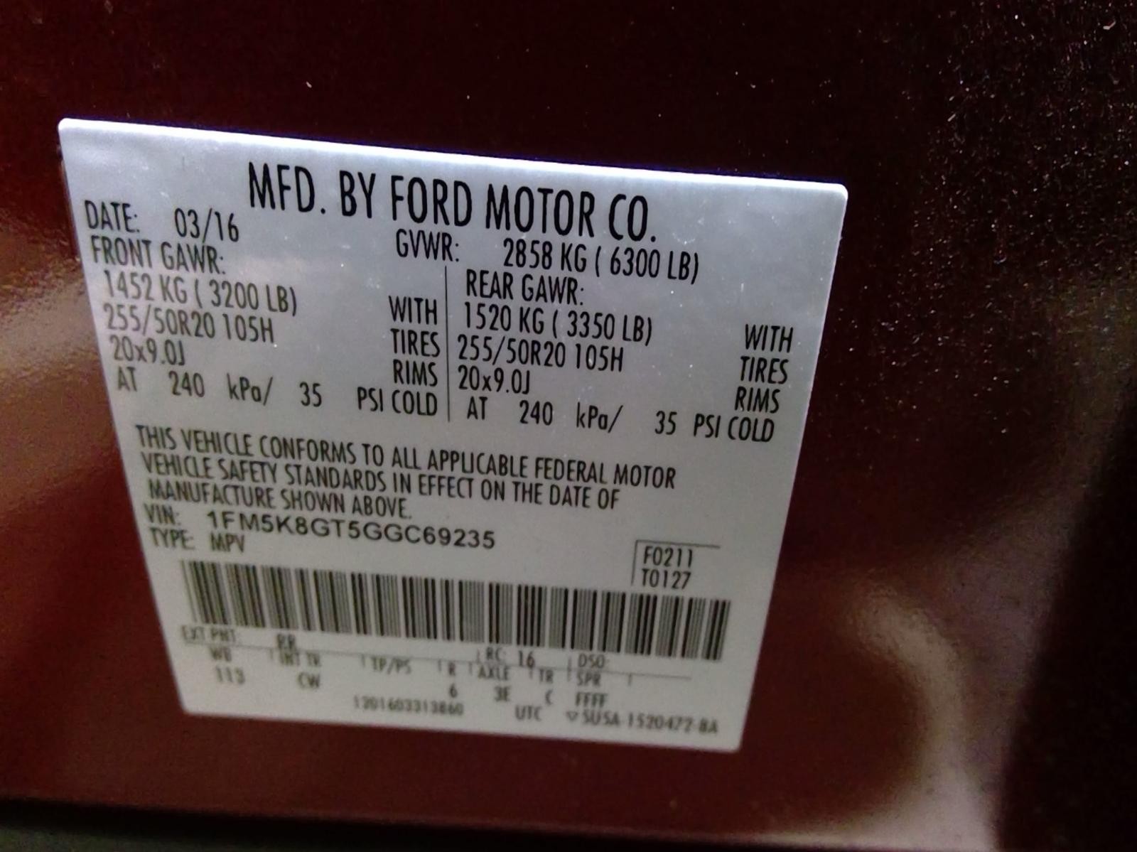 Used Engine Control Module (ECM) fits: 2016 Ford Explorer Electronic Control Mod