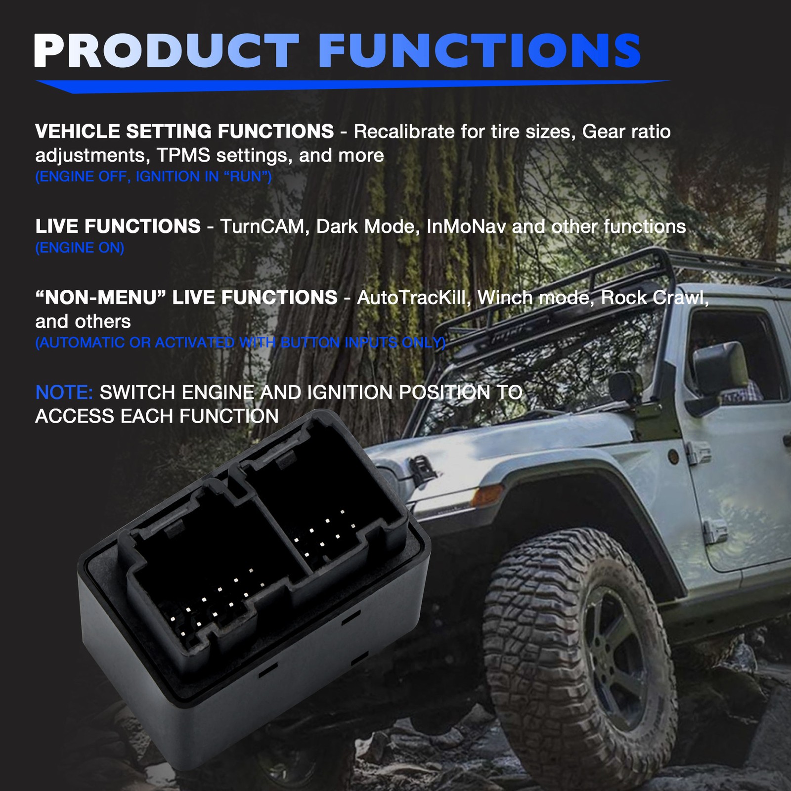 Mini Programmer For 2018-2023 Automotive Tazer Jeep Wrangler JL 4XE Gladiator JT