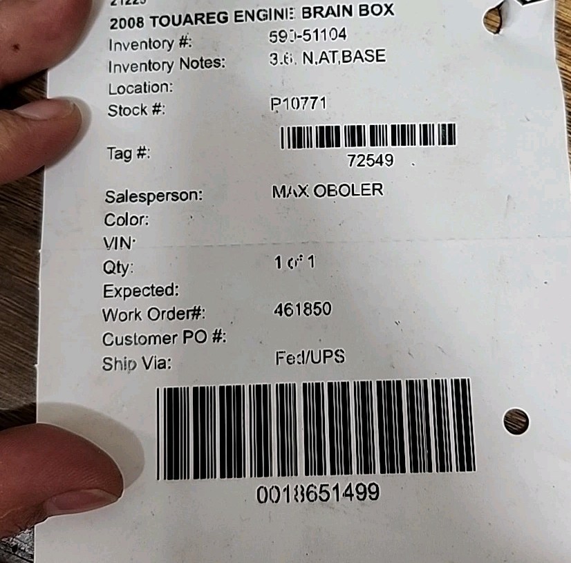 2015 INFINITI SEDAN OEM FACTORY ECU ENGINE CONTROL MODULE #590-51104