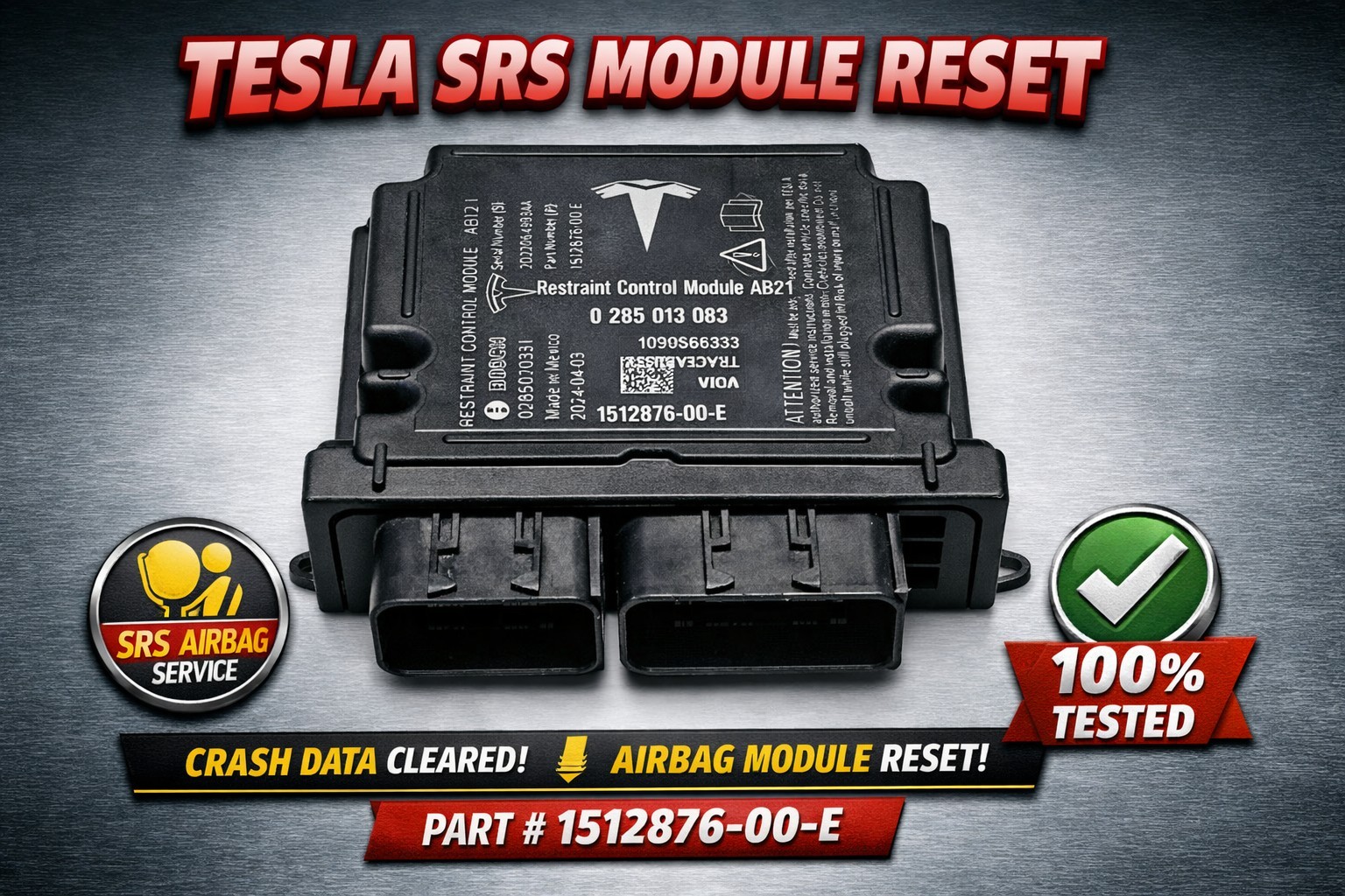 Tesla RCM Module Reset Service 1512876-00-E