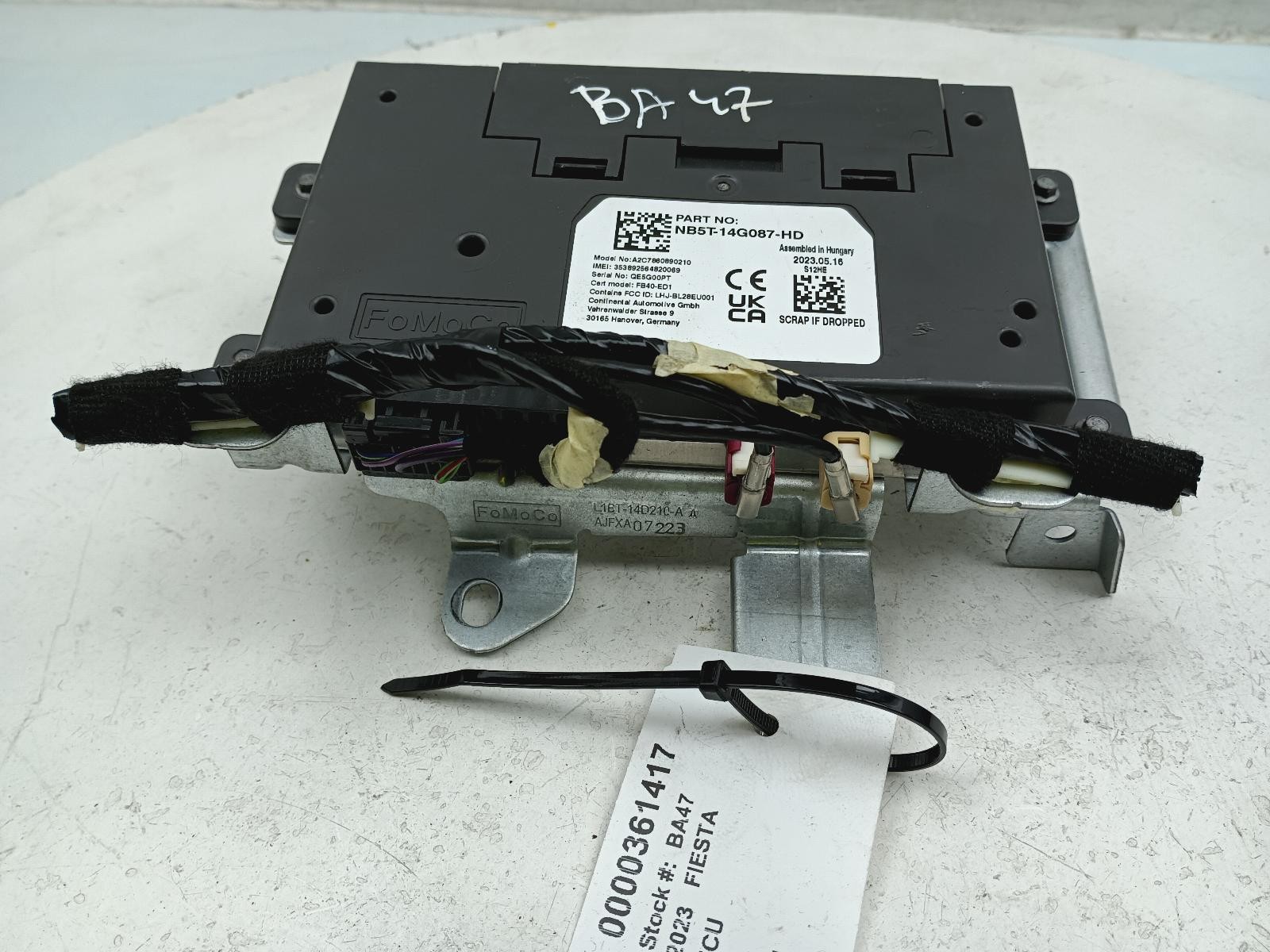 FORD FIESTA TELEMATICS CONTROL MODULE ECU NB5T-14G087-HD MK8 2017-2025