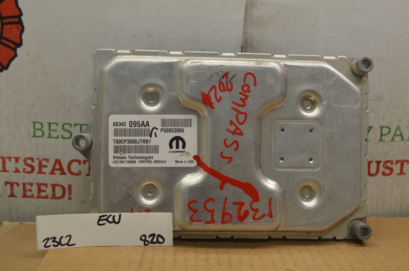 2017-18 Jeep Compass ECU P68342095AA Engine Control Unit Module 820-23C2