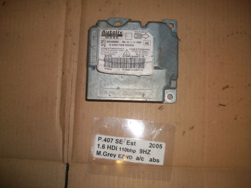 PEUGEOT 407 MK1 2004-2008 SRS ECU MODULE 9655880880 / 603554600 AG