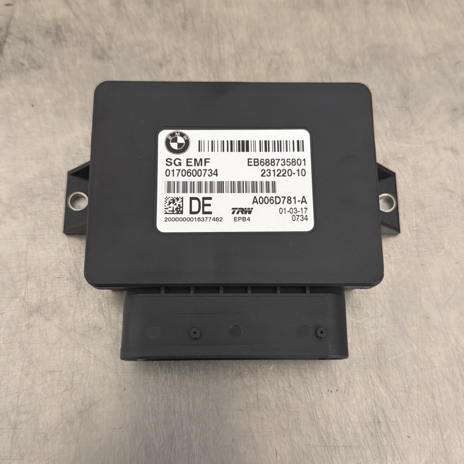 Oem BMW 6 SERIES X3 X4 PARKING BRAKE MODULE EB688735801 2010-2018 231220-10