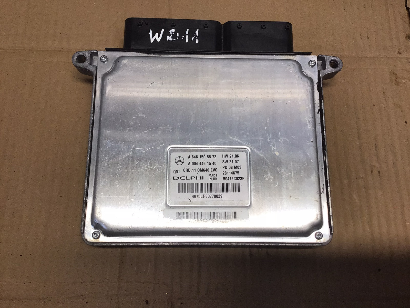 MERCEDES E CLASS W211 646 ENGINE CONTROL MODULE UNIT ECU 2.1 D A6461505572 2007