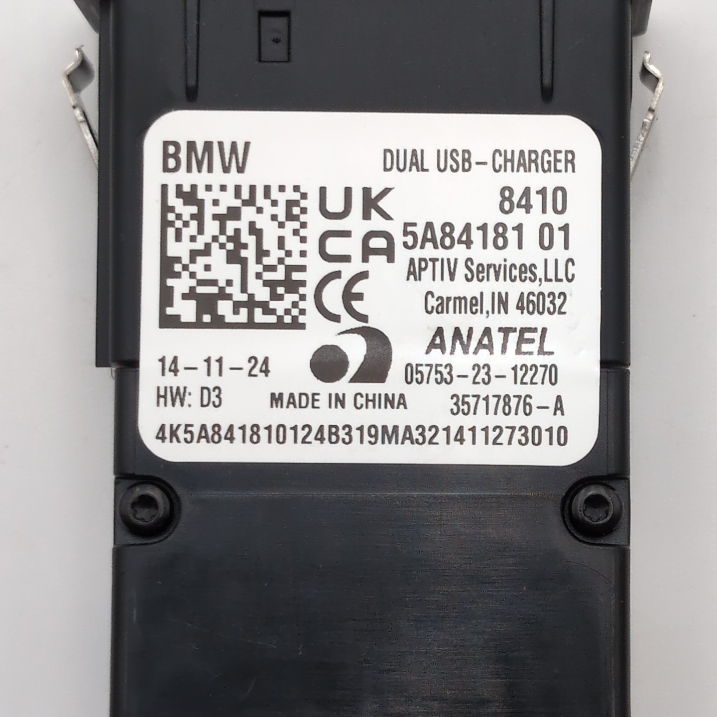 Bmw F70 F74 U06 X1 U11 X2 U10 Mini U25 F65 F66 USB Charger Socket Port Dual