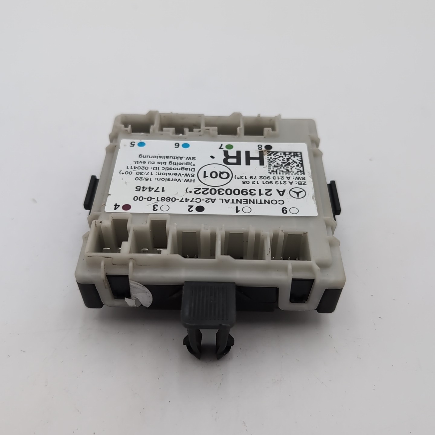 2017 – 2021 MERCEDES C300 W205 REAR RIGHT SIDE DOOR CONTROL UNIT OEM A2139003022
