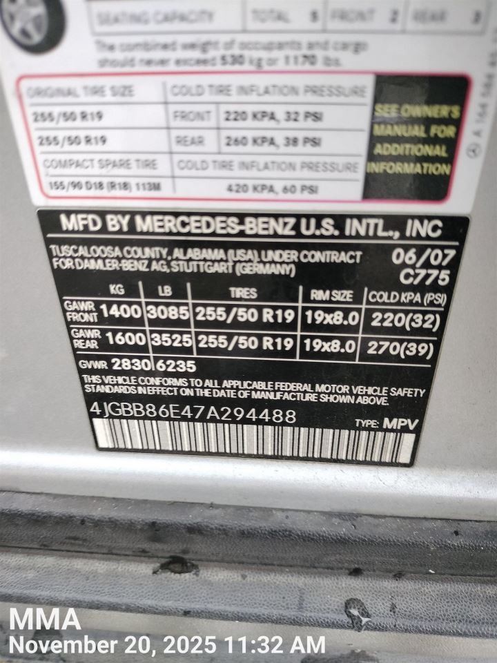 ENGINE CONTROL MOD OEM 07-09 MERCEDES-BENZ ML350 1YR WRNTY