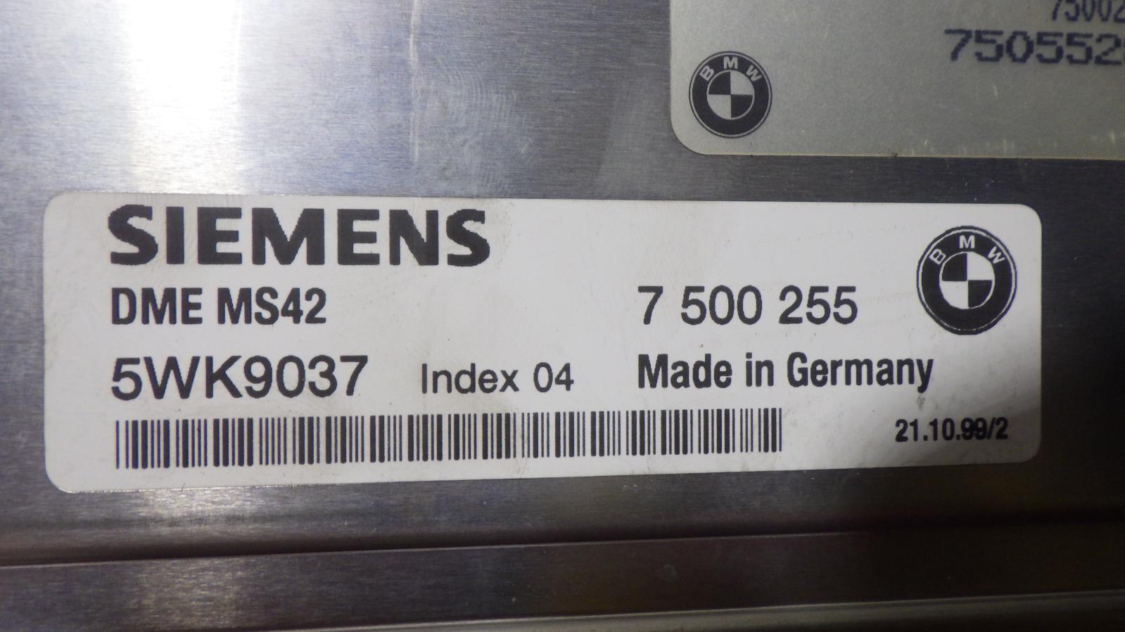 00 BMW 323i Engine Control Module 7500255