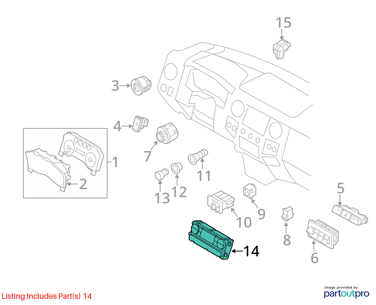 Chassis ECM Temperature Fits 15-16 FORD F250SD PICKUP 891276 ID# EC3T18C612AB