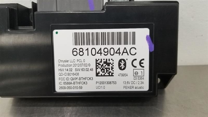 13 JEEP WRANGLER JK JKU COMMUNICATION TELEMATICS CONTROL MODULE 68104904AC