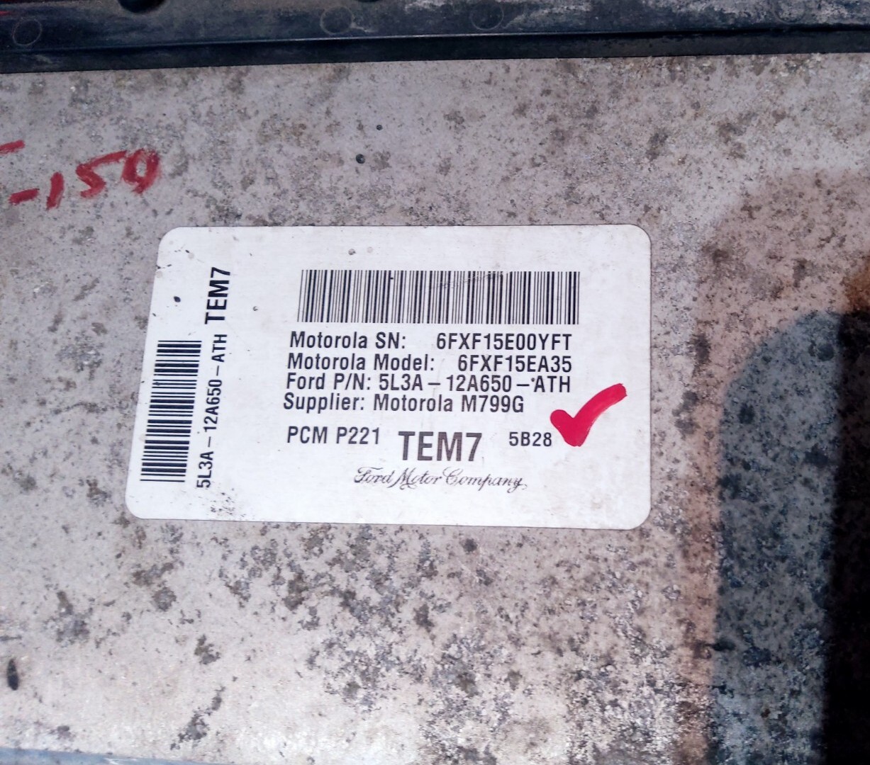2005 Ford F-150 Only EEC/ECM 5.4 ID 5L3A-ATD thru ATH 4 Wheel Drive OEM TESTED