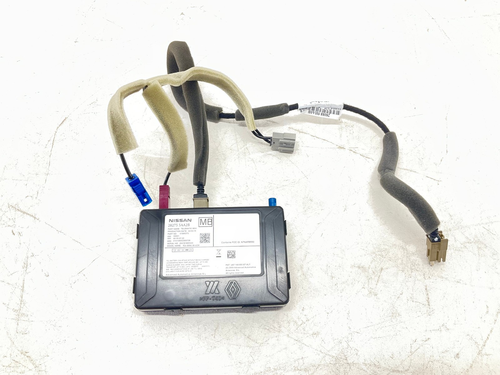 15-17 Nissan Rogue Telematic Control Box Module W/ USB Cable OEM CM