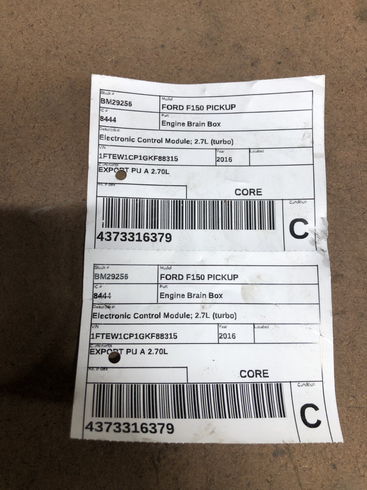 2015-2017 Ford F150 Engine Control Module Computer ECM ECU PCM FL3A-12A650-APA