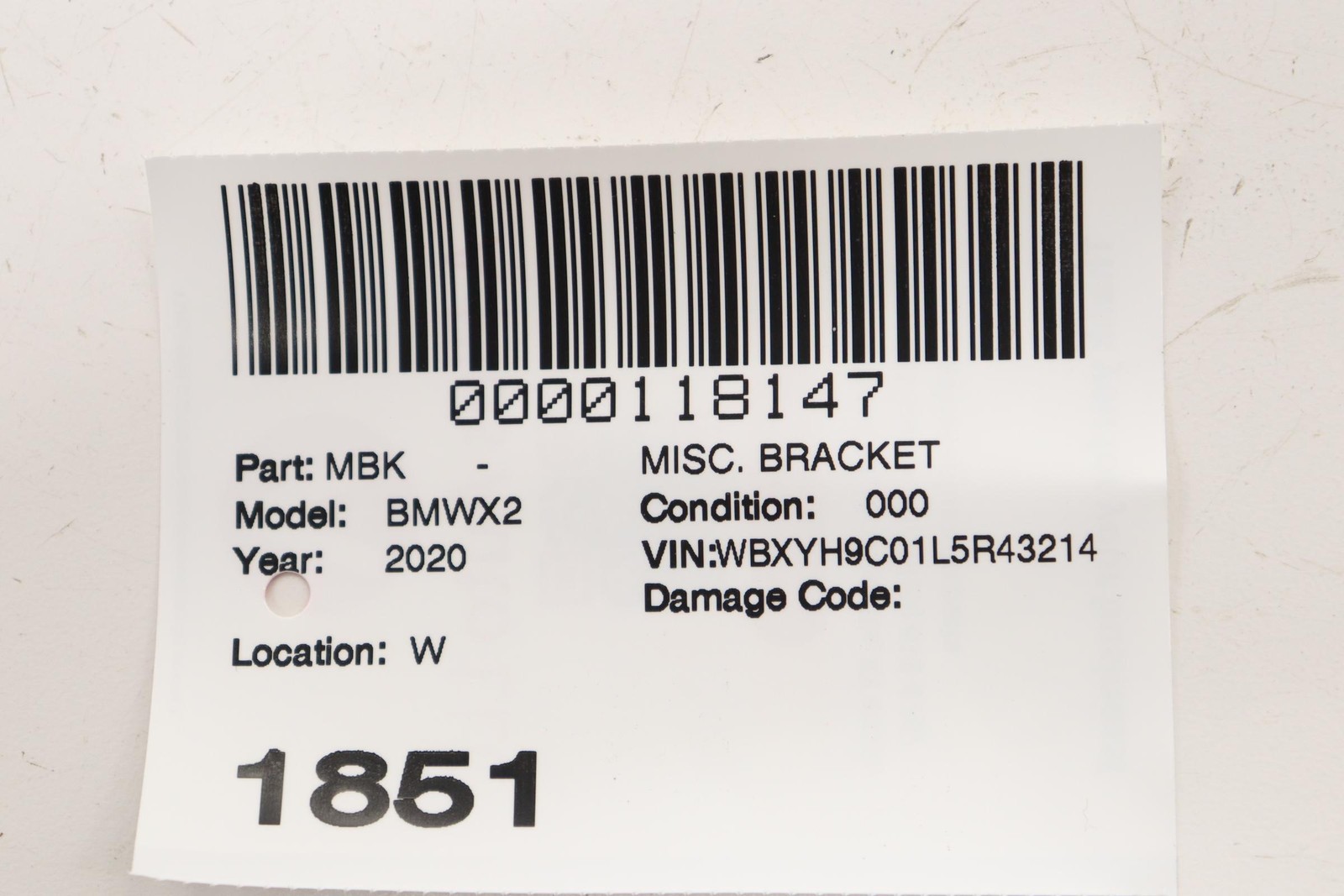 2019 – 2023 BMW X2 F39 ENGINE CONTROL MODULE ECU ECM COVER OEM 12908581751