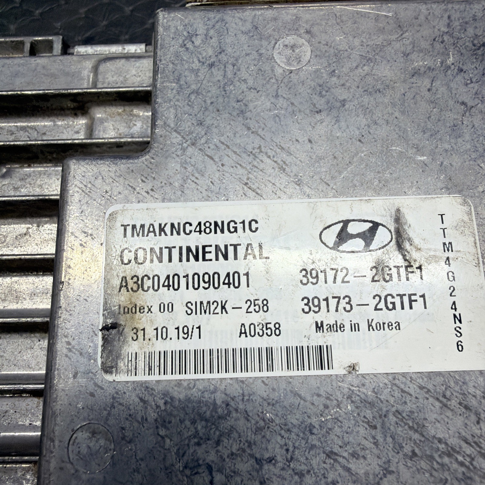 2020 Hyundai Santa Fe Engine Computer Control Module ECM ECU 39172-2GTF1