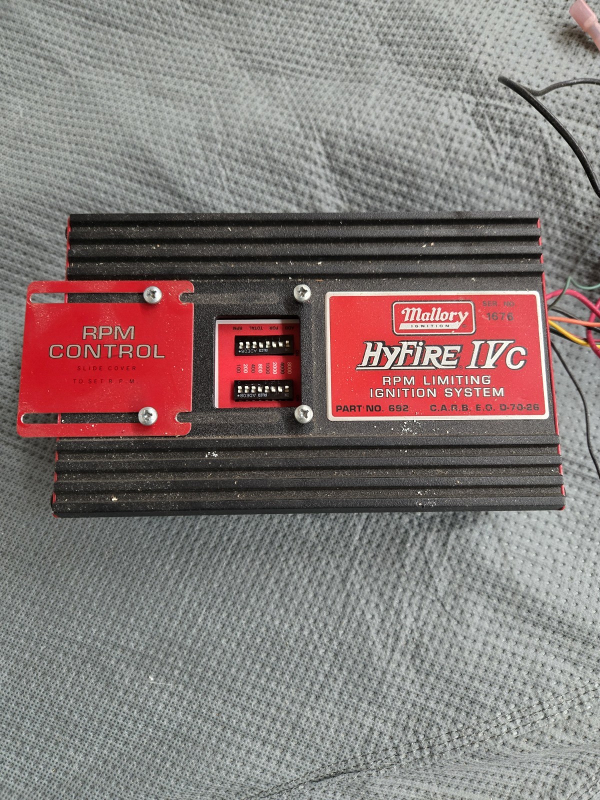 Mallory #692 Ignition system with rev limiter A-15