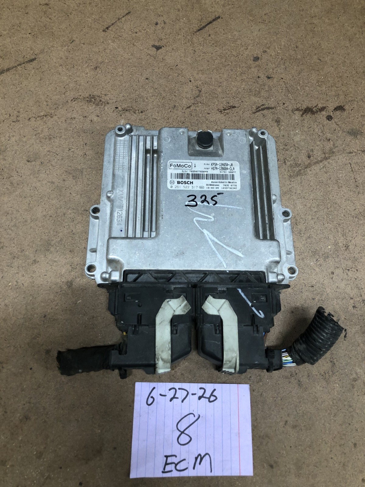2019 Lincoln MKZ Engine Computer Control Module ECM ECU PCM KP5A-12A650-JA Plugs